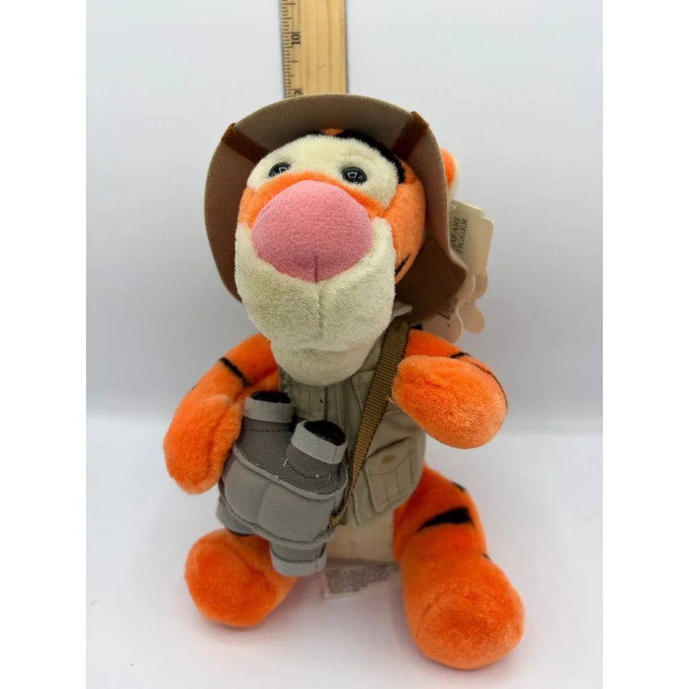 Vintage Disneyland Safari Tigger Plush Winnie the Pooh Vest Hat Binoculars NWT